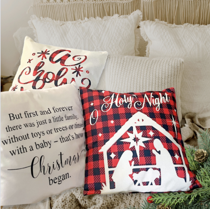 Holy Nativity Holiday Pillows